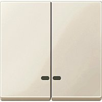 Лицевая панель Schneider Electric Merten System M для 2-кл. выключателя с подсветкой бежевый